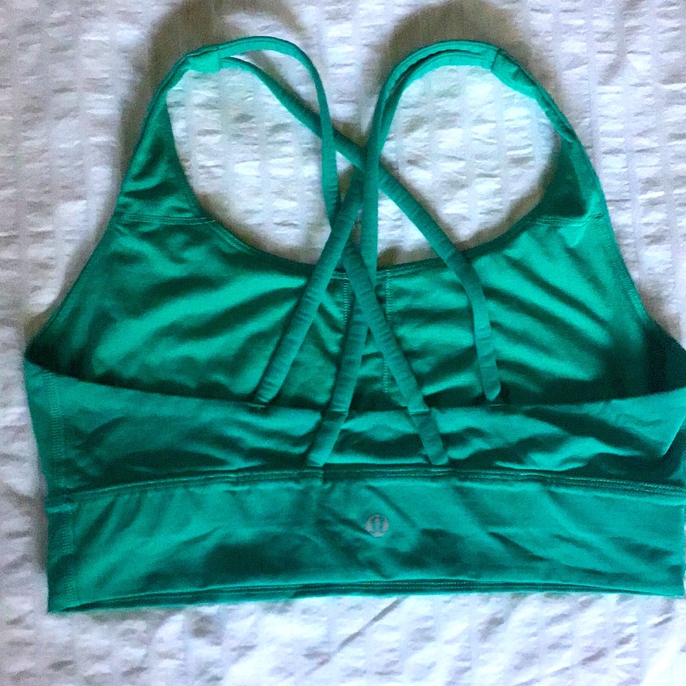 Lululemon Energy Bra, Medium Support, B/D Cups, Green, Size 8